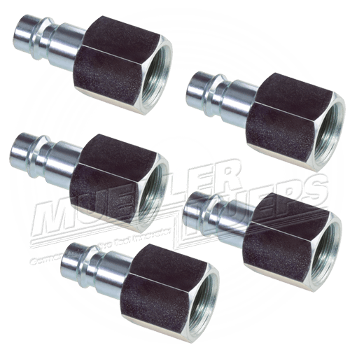 Nippel 1/4" gehard staal binnendraad (5 stuks) - Mueller-Werkzeug-Benelux