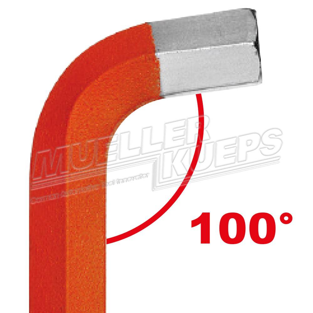 Kogelkop-Inbussleutelset 1,5 - 10,0 mm 100°, extra kort - Mueller-Werkzeug-Benelux