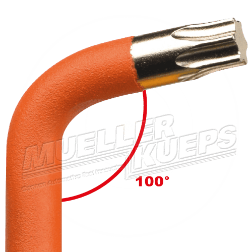 Kogelkop-Torxsleutelset TX 9- 40 8-st.100°, extra kort - Mueller-Werkzeug-Benelux
