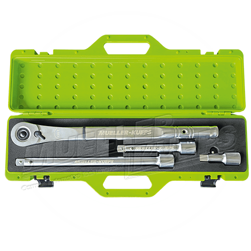 3/4" Verlengratel 120 tand met verlengstukken - Mueller-Werkzeug-Benelux