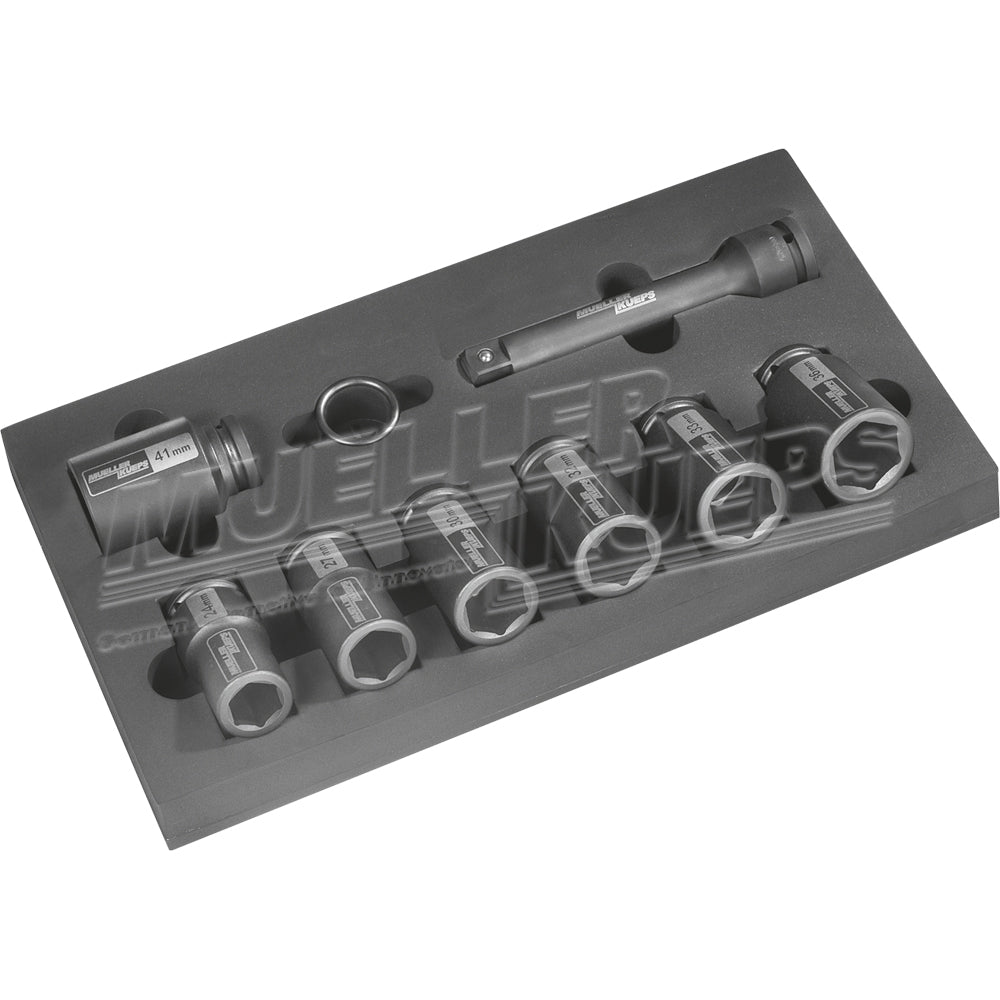 Slag Dop set 3/4"+ verlengstuk - Mueller-Werkzeug-Benelux