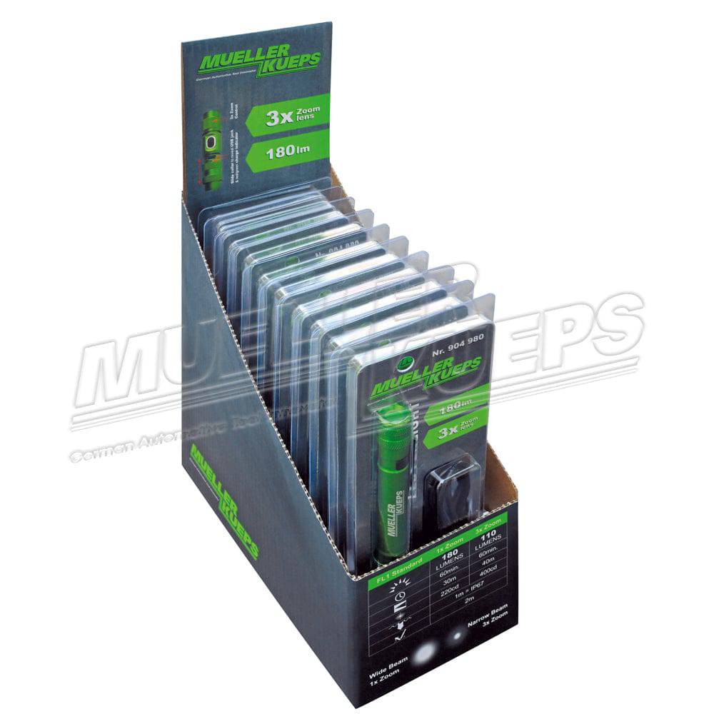 Oplaadbare Led penlicht verkoop display - Mueller-Werkzeug-Benelux