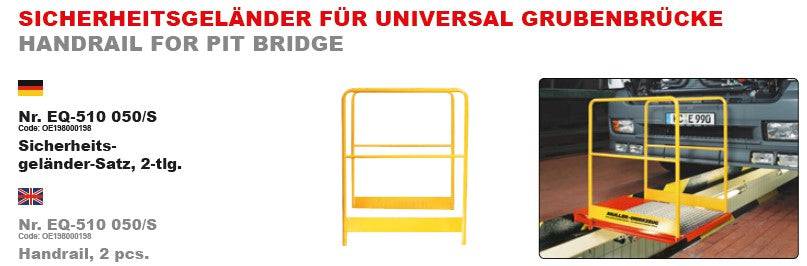Smeerput-brug voor rail type, compleet met balustrade - Mueller-Werkzeug-Benelux