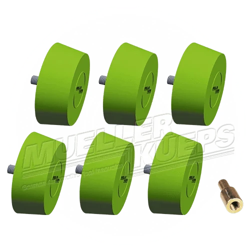 Plakgewicht verwijderschijf set conisch, 6 stuks met adapter - Mueller-Werkzeug-Benelux