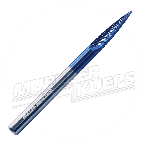 Hardmetaal frees 3mm punt 3 stuks - Mueller-Werkzeug-Benelux