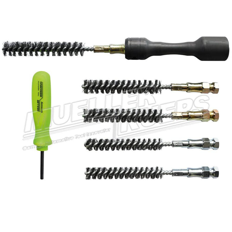 Wielbout draad reinigingsset met magnetisch houder M12 + M14 - Mueller-Werkzeug-Benelux