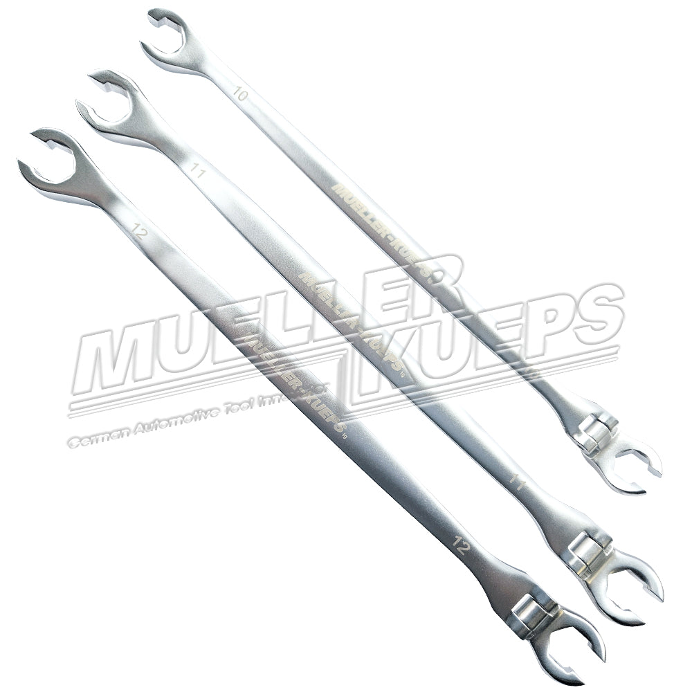 XL - Brake line wrench set 3 parts 10, 11, 12 mm