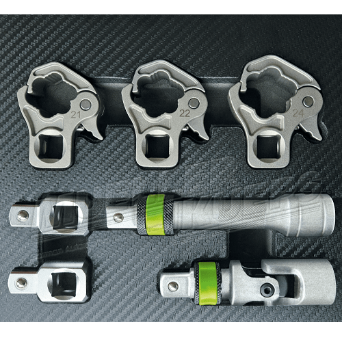 Sensor- en leidingsleutelset 21, 22 en 24mm x 1/2"