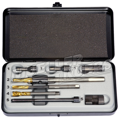 Universal glow plug drilling set M8x1