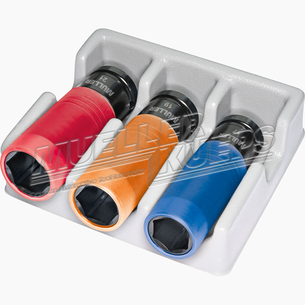 Impact socket set 3 pcs