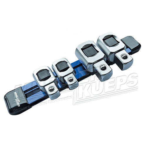 90° Adapter set 4 delen op rail 3/8" en 1/2" - Mueller-Werkzeug-Benelux