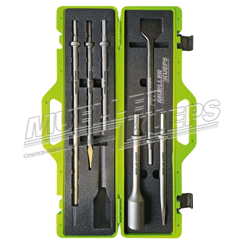 Heavy Duty VIBRO-IMPACT beitelset, 6 stuks.