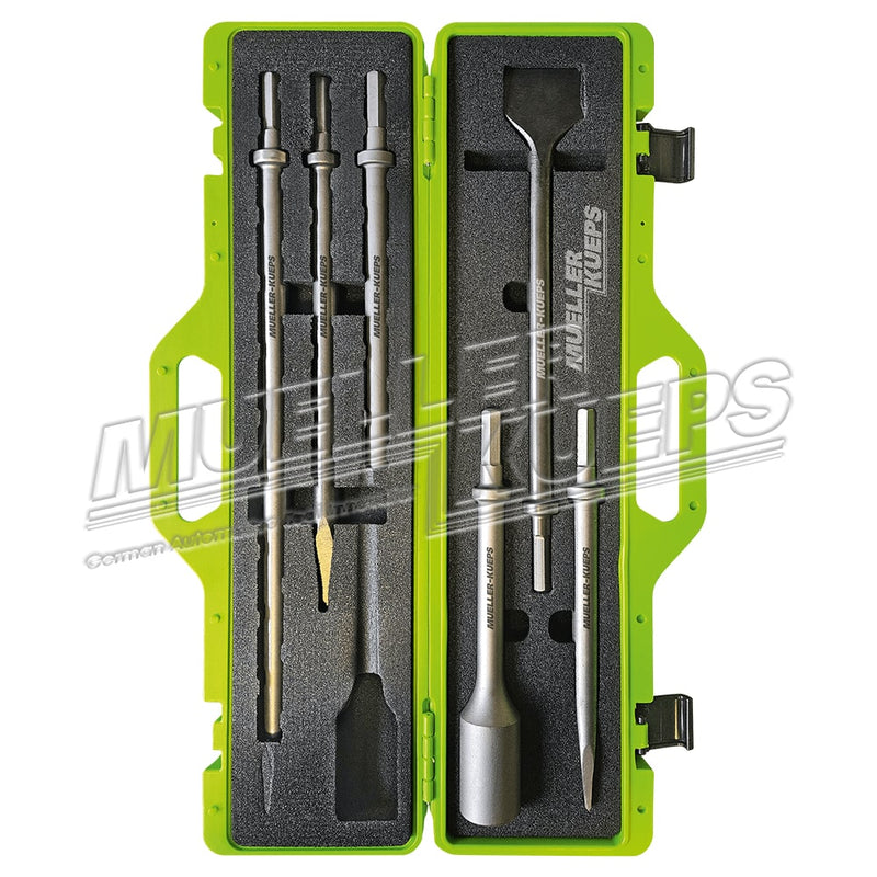 Heavy Duty VIBRO-IMPACT beitelset, 6 stuks.