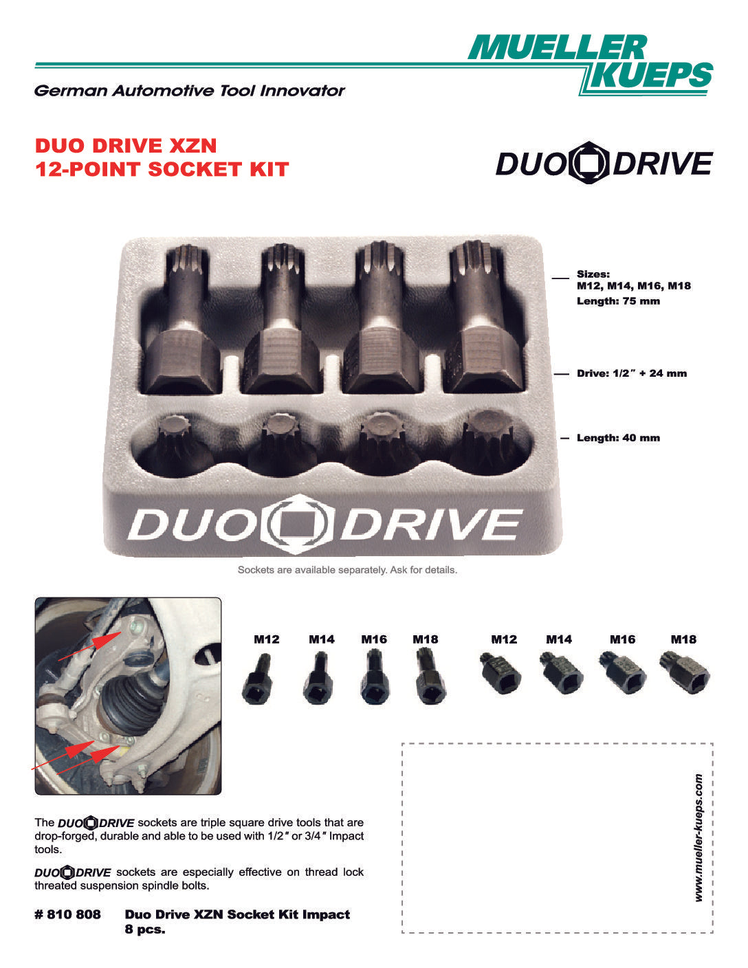 Kraft-Steckschlüsselsatz XZN Duo Drive®