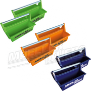 Onderdelen/gereedschap box 6 pack 2x Neon, 2x Organge, 2x Blauw 290x390x220 mm - Mueller-Werkzeug-Benelux