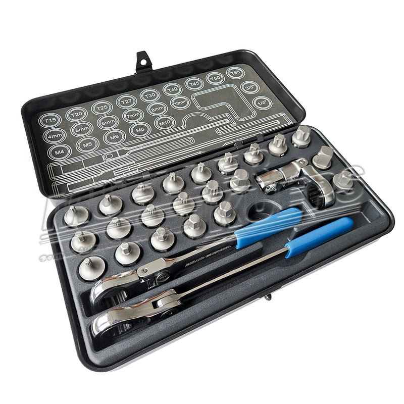 XS Bit set met 13mm uni drive adapter - Mueller-Werkzeug-Benelux